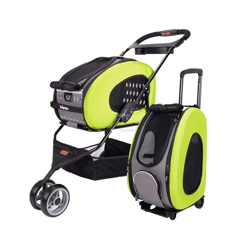 PawPorta 4-in-1 Foldable Pet Stroller – The Stylish Ride for Pets on the Go
